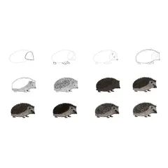 Igel zeichnen: Einfache Schritt-für-Schritt-Anleitung für Anfänger