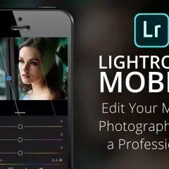 Bearbeite deine Handyfotos wie ein Profi mit Lightroom Mobile. Das Bild zeigt eine Frau, die durch ein Fenster blickt, während die Bearbeitungsregler der App sichtbar sind.