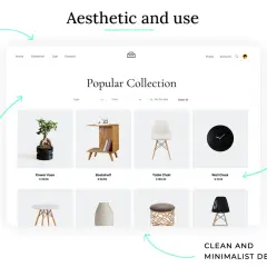 Webshop-Design mit intuitiver Navigation, strategischer Weißraum-Nutzung und konsistenter Typografie. Layout-Design-Prinzipien für Ästhetik und Funktion.