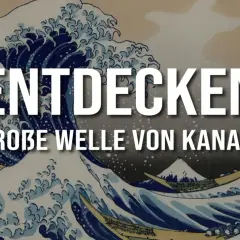 Die große Welle von Kanagawa, ein Meisterwerk, das die Kraft der Natur und kleine Boote im Sturm zeigt.