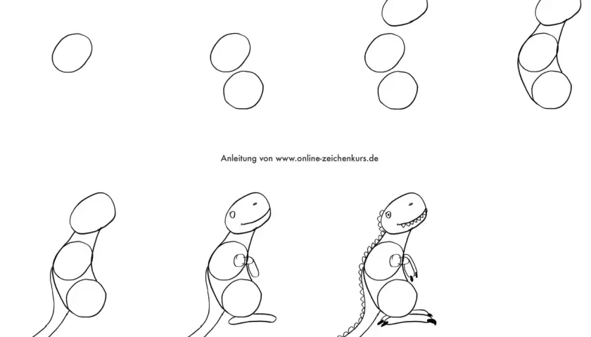 Dino malen leicht gemacht: Einfache Schritt-für-Schritt-Anleitungen