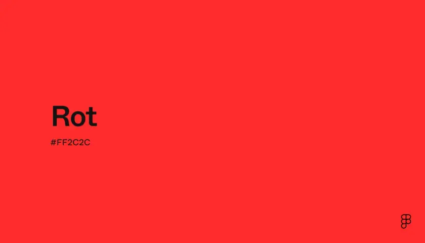Ein leuchtendes Rot mit dem Hex-Code #FF2C2C. Diese Farbe strahlt Energie und Leidenschaft aus.
