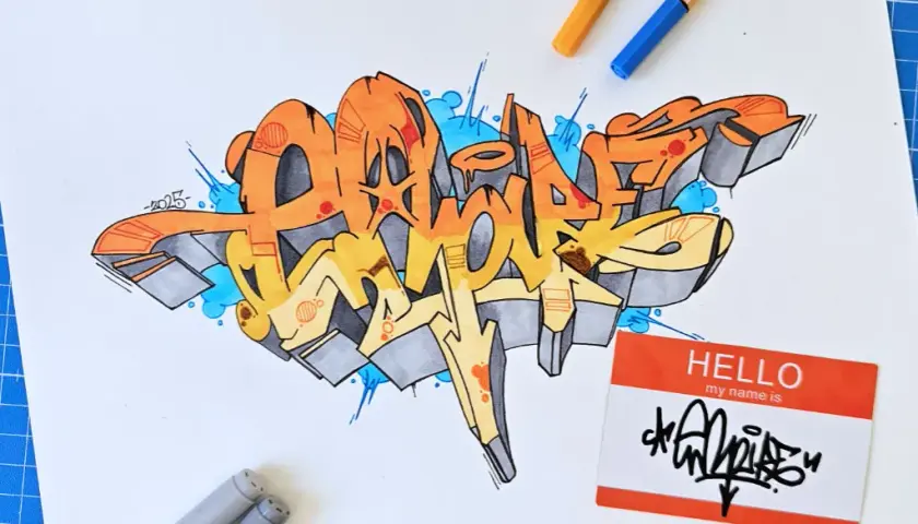 Graffiti Vorlagen: Einfache Skizzen & Designs zum Selbermachen