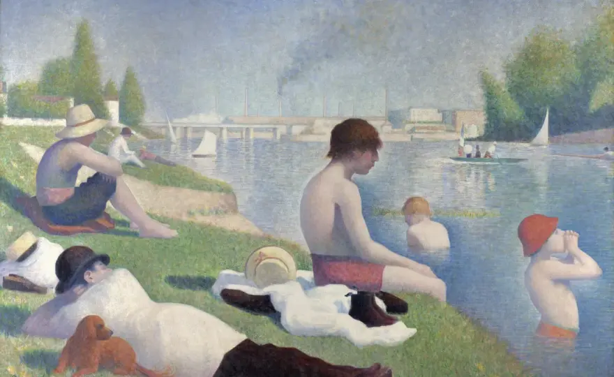 Badende Gemälde: Cézanne, Seurat, Ingres Meisterwerke & Symbolik