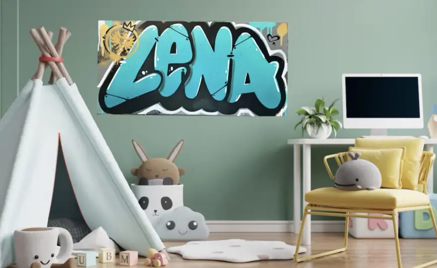 Graffiti-Wandtattoo: Dein Name als Kunstwerk Einfach gestalten
