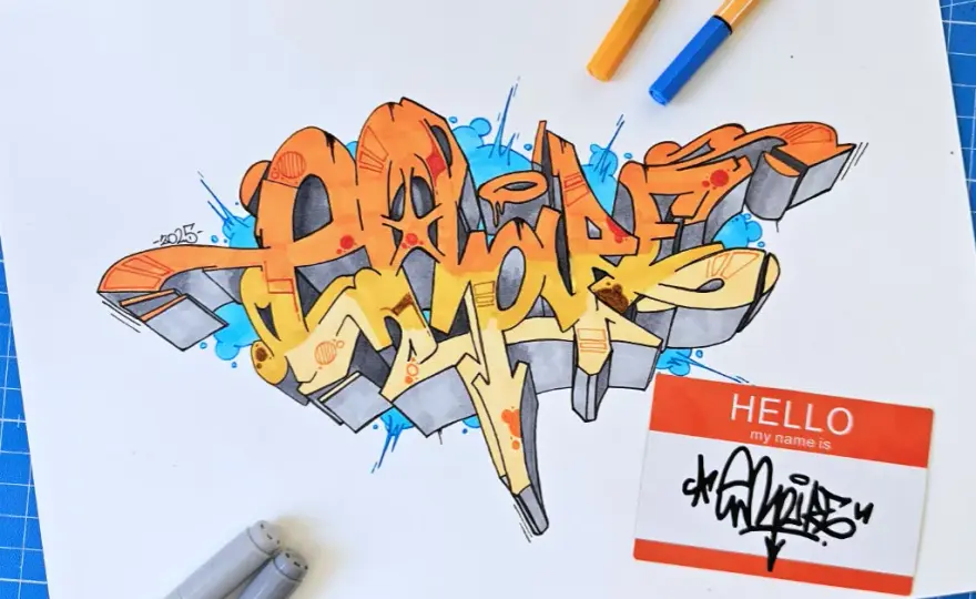 Graffiti Vorlagen: Einfache Skizzen & Designs zum Selbermachen