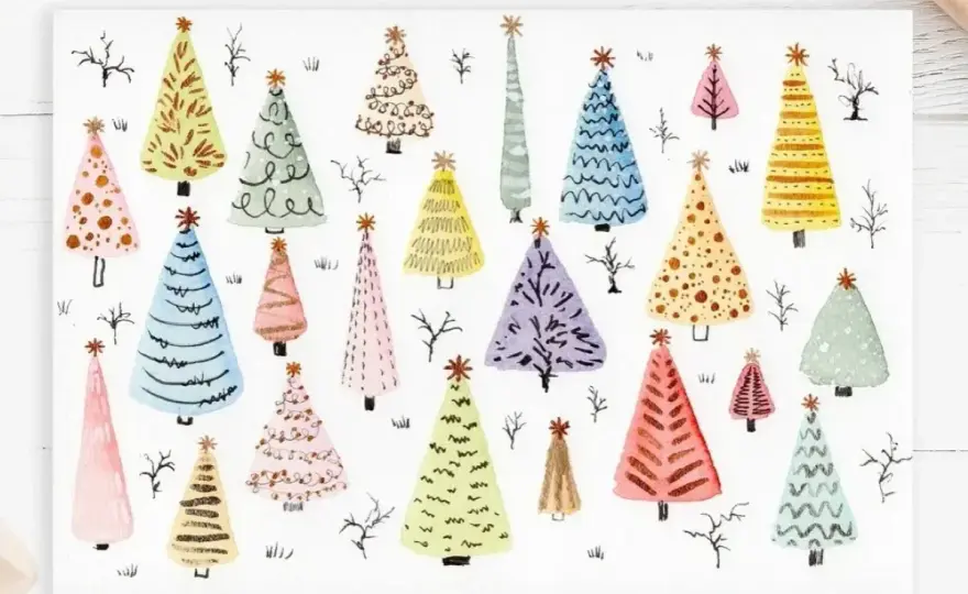 Weihnachtsbilder malen mit Kindern: Einfache Ideen & Anleitungen