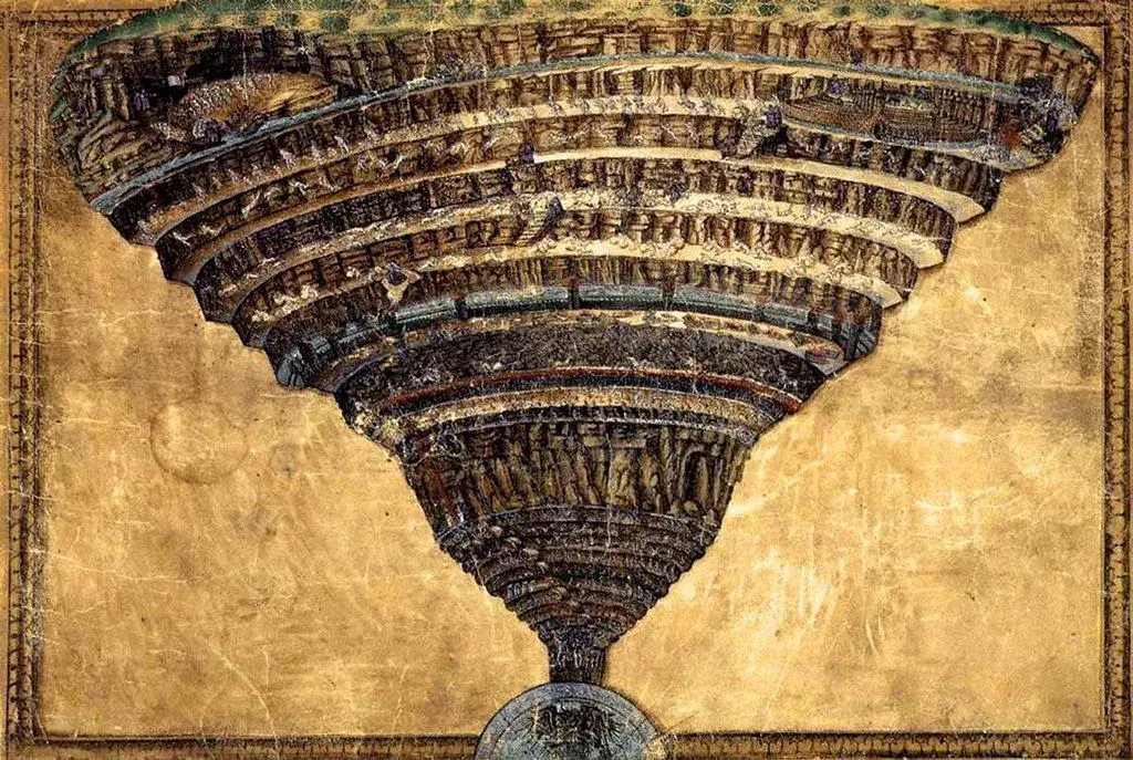 Botticellis Inferno Detail Luzifer