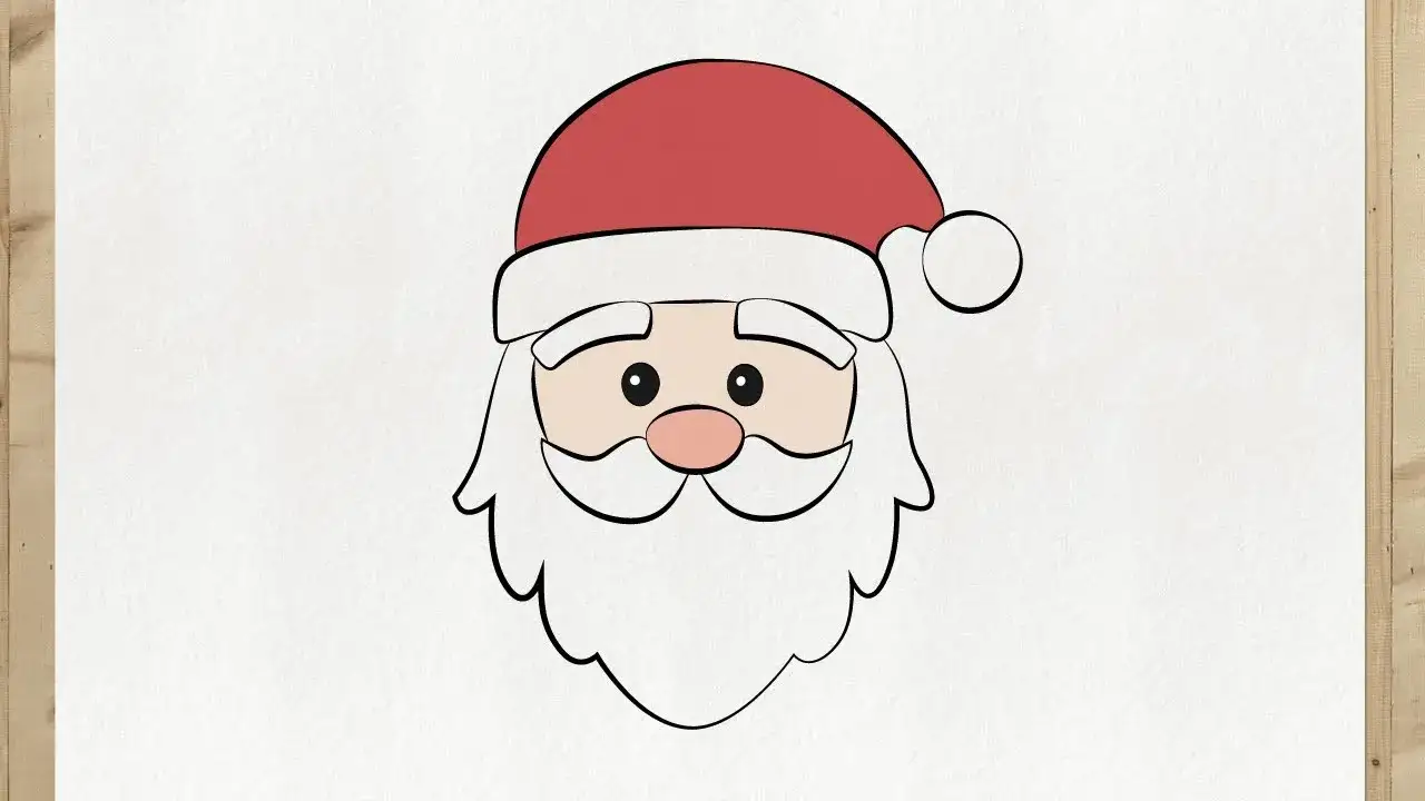 einfachen Weihnachtsmann zeichnen schritt f&uuml;r schritt
