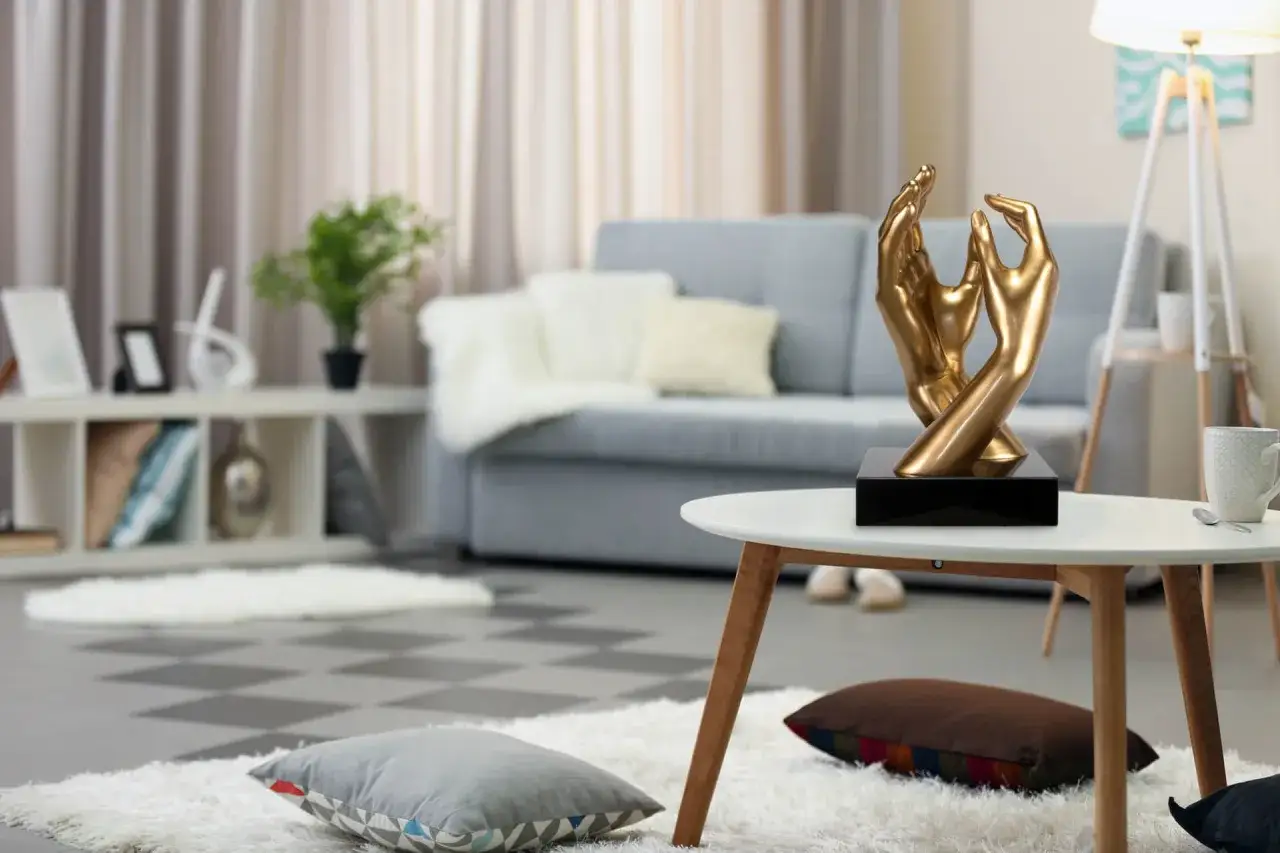 Große Skulptur Wohnzimmer Platzierung Beispiele