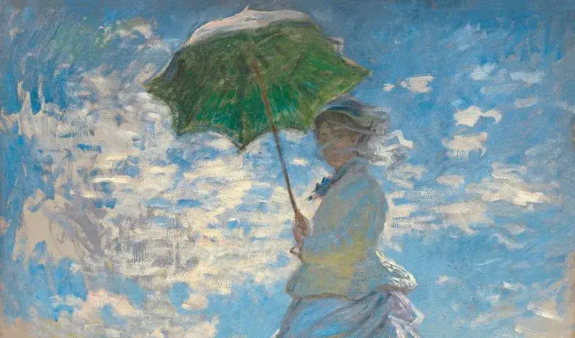 Kunstdrucke Monet Frau mit Sonnenschirm