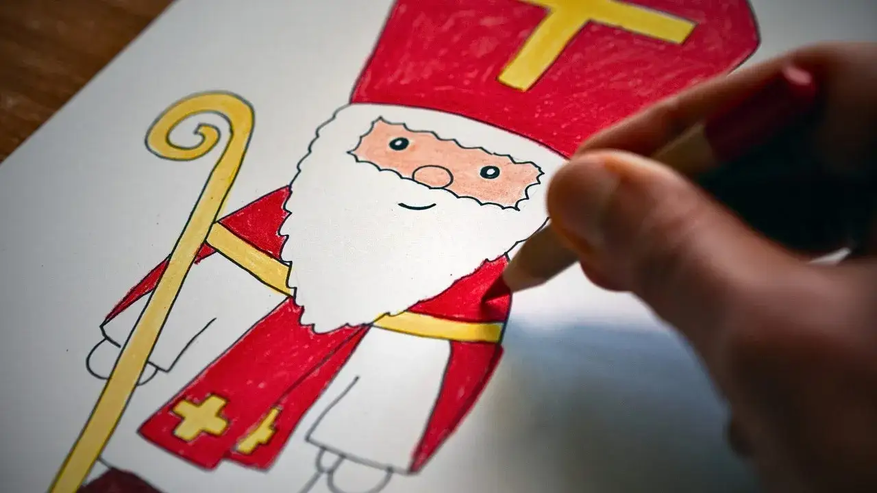 Einfacher Nikolaus zeichnen Schritt für Schritt