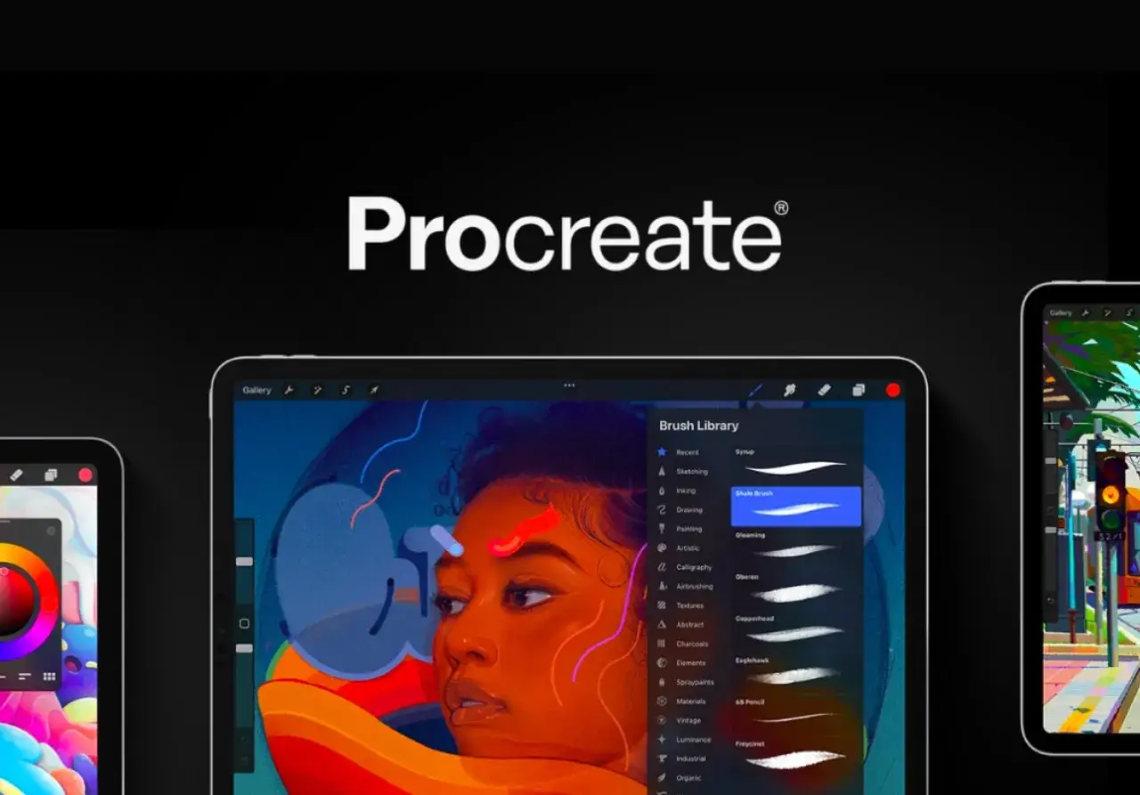 Digitale Kunst auf Tablets: Procreate und seine Alternativen bieten kreative Werkzeuge für Künstler.