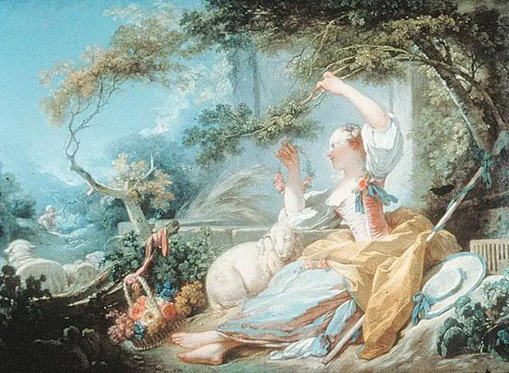 Rokoko Gemälde Beispiel Watteau Boucher Fragonard